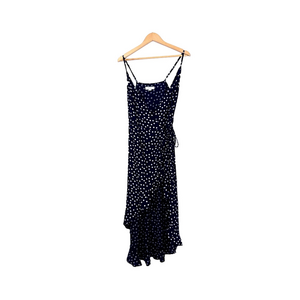 Koy resort Polka  dot wrap dress high low size small